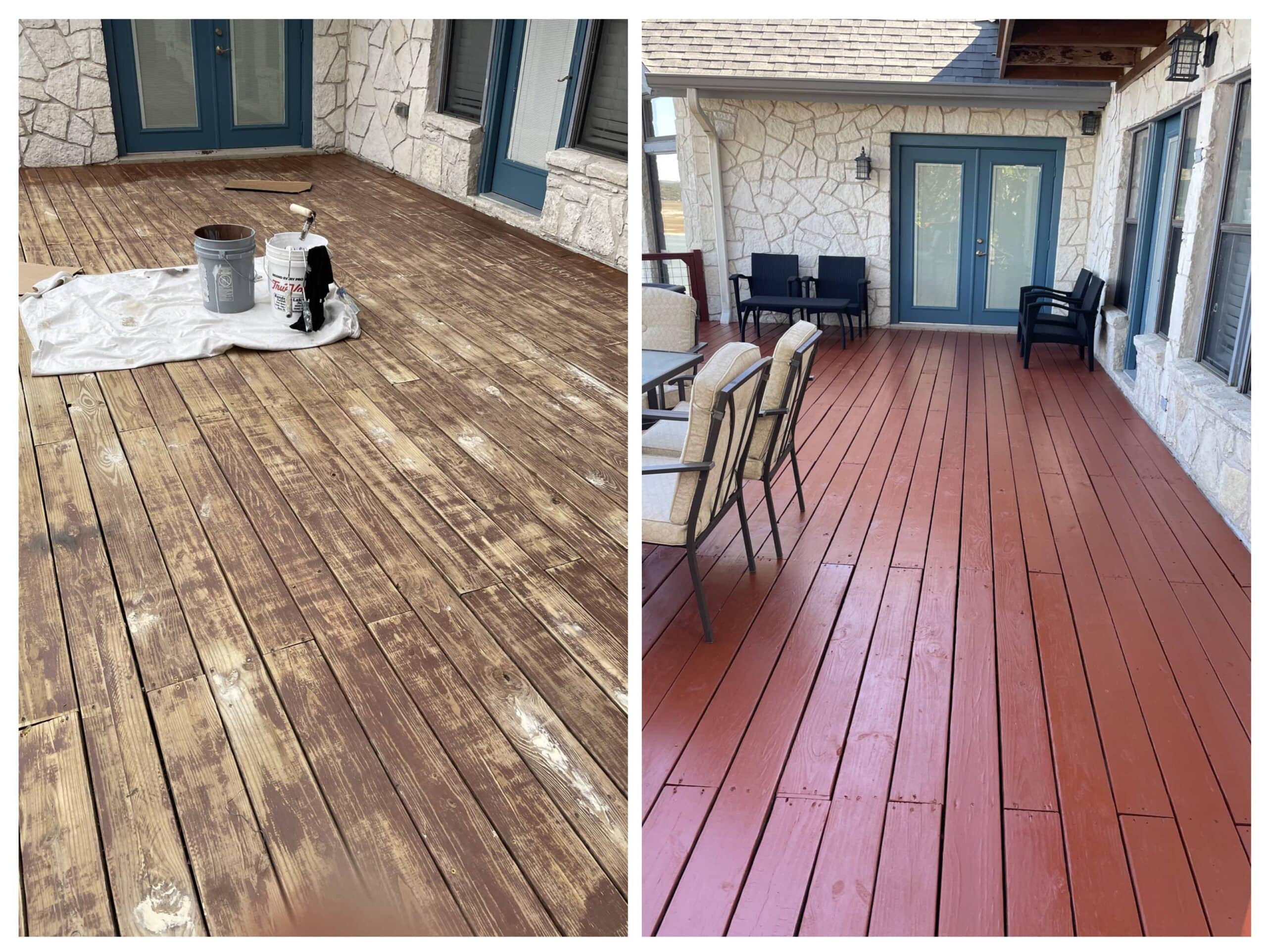 wood deck before and after apache restoration and design